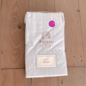 Frette light lavender cotton euro sham in fleur NWT